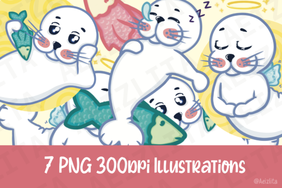 Download Baby Seal Illustrations - 7 PNG Clip Art - Seal Collection