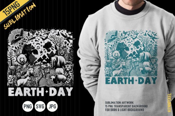 Download Earth Day Wild Life Animal Shirt SVG PNG - Wild life Collection