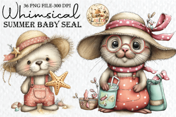 Download Whimsical Summer Baby Seal Clipart - Seal Collection