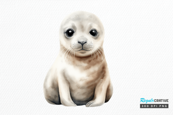 Download Watercolor Baby Seal Clipart Png Design - Seal Collection