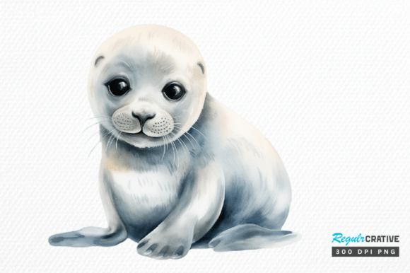 Download Watercolor Baby Seal Clipart Png Design - Seal Collection