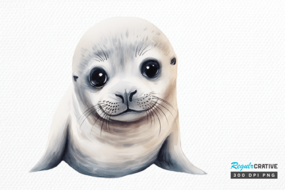Download Watercolor Baby Seal Clipart Png Design - Seal Collection