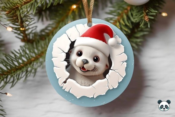 Download Baby Seal 3D Christmas Ornament - Seal Collection