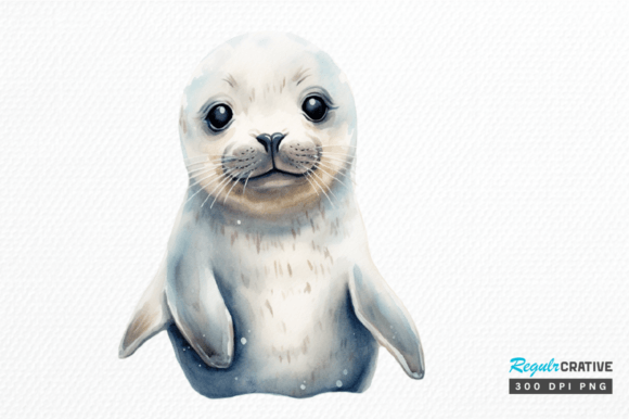 Download Watercolor Baby Seal Clipart Png Design - Seal Collection