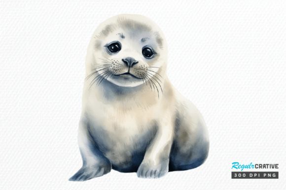 Download Watercolor Baby Seal Clipart Png Design - Seal Collection