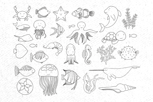 Download Sea Animals Bundle Svg, Sea Animal Svg, - Premium Resources